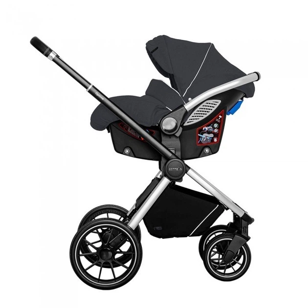 Универсальная коляска 3 в 1 Carrello Optima CRL-6504 Platinum Grey Текстиль лен Сумка для мамы - изображение 4