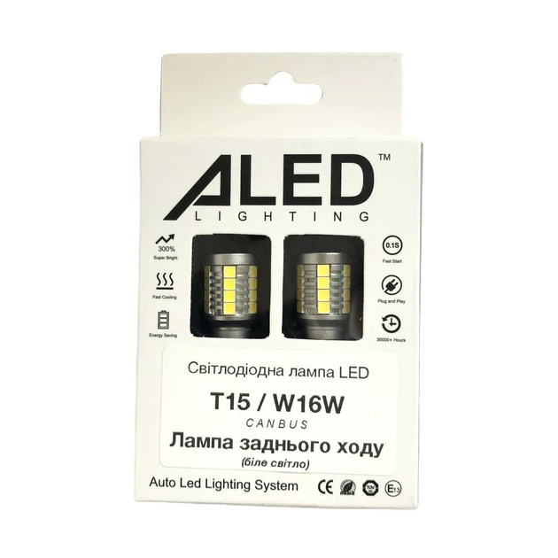 Светодиодные лампы ALED Canbus W16W/T15 25w White - изображение 2