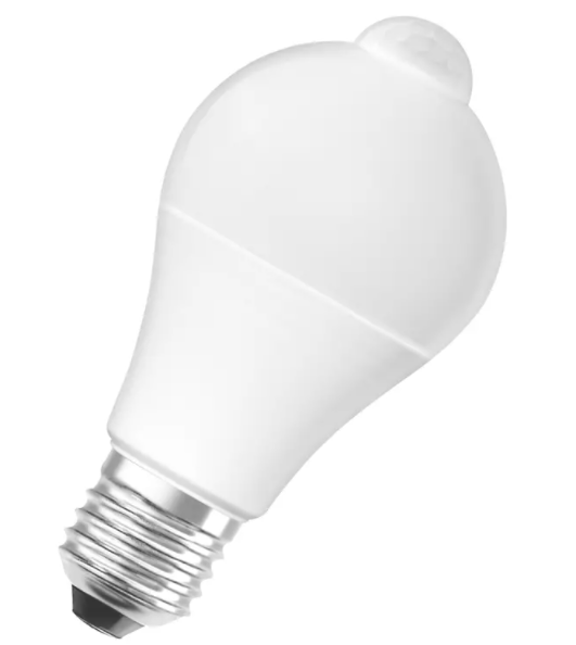 Лампа світлодіодна Osram 9W/230V/806lm/2700K/E27 (4058075428348) Осрам Motion Sensor A - Фото 1 Лампа світлодіодна Osram 9W/230V/806lm/2700K/E27 (4058075428348) Осрам Motion Sensor A - зображення 1