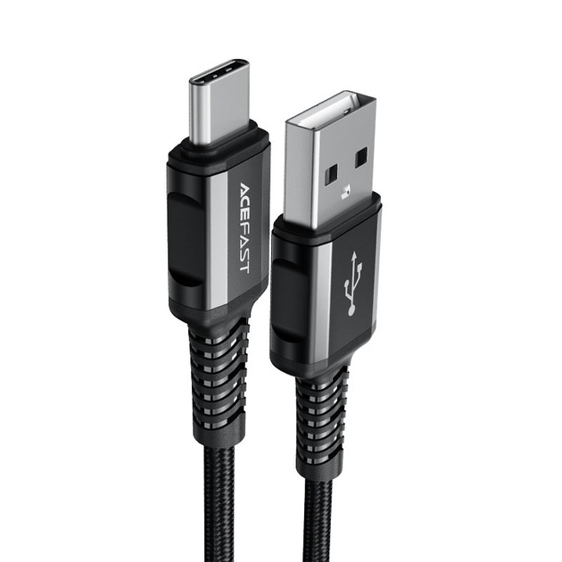 Кабель для зарядки ACEFAST C1-04 3A 1.2м Чорний - зображення 4
