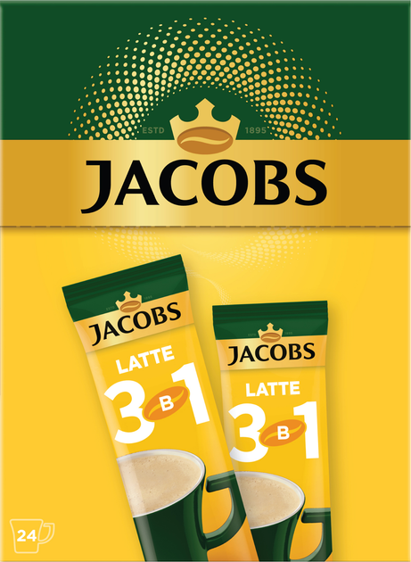 Акція на Кавовий напій Jacobs 3 in 1 Latte 24 x 13 г від Rozetka