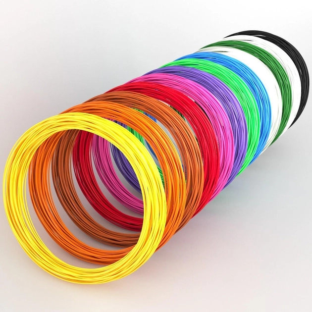 Набор PLA пластика 3D-Box LARGE-5 для 3D-ручки: 12 цветов по 5 метров (1,75мм*60м) - изображение 1