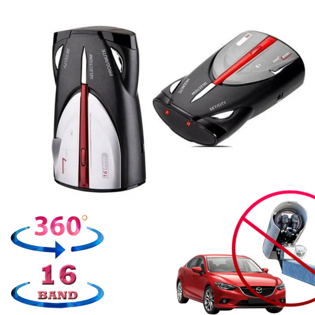 Автомобильный антирадар Cobra XRS 9880 Радар-детектор камер 16 диапазонов, 12 В, 360 градусов - изображение 6