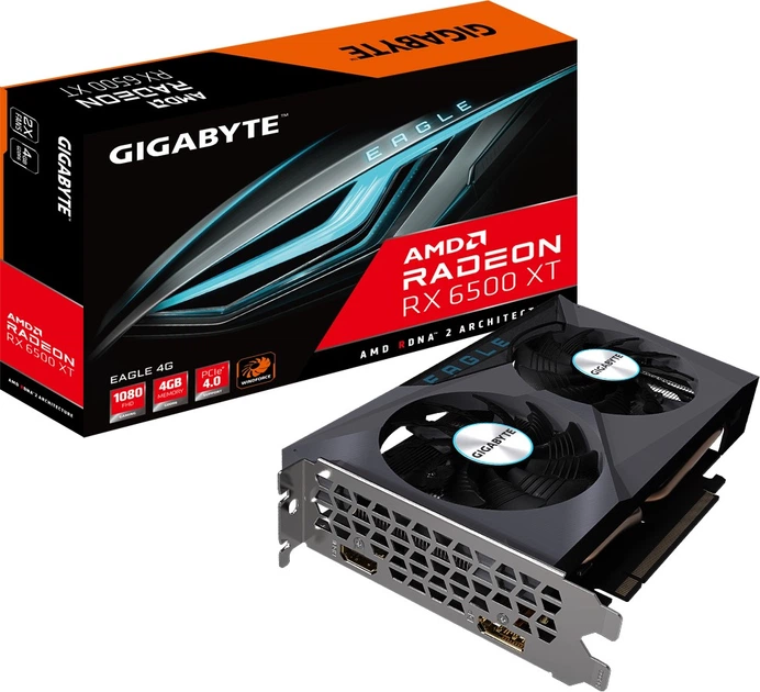 rx6500xt 箱無し Видеокарта Gigabyte PCI-Ex Radeon RX 6500 XT EAGLE 4G 4GB GDDR6