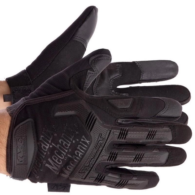 Щільні тактичні рукавички з захистом MECHANIX на липучці Для риболовлі для полювання Чорний АН-5629 розмір XL - зображення 1