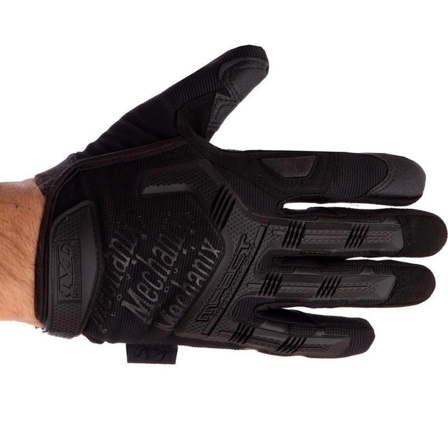 Плотные тактические перчатки с защитой MECHANIX на липучке Для рыбалки для охоты Черный АН-5629 размер XL - изображение 2