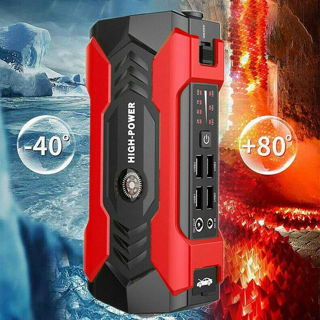 Многофункциональное портативное пусковое устройство для автомобиля Jump Starter + Power Bank (28000 мАч) (AvitoTECH, ZYX-J10) - изображение 8