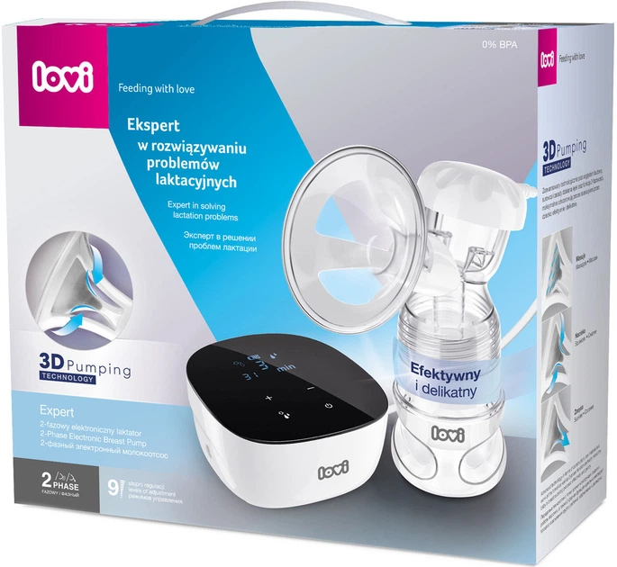 Молокоотсос Lovi Expert 3D Pumping электрический двухфазный (50/000exp) - изображение 4