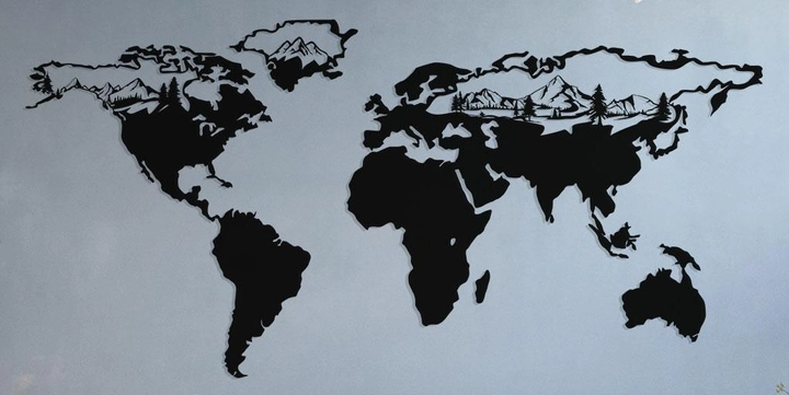 Дерев’яне панно ASTR decor Карта світу S (201010_S) - зображення 1