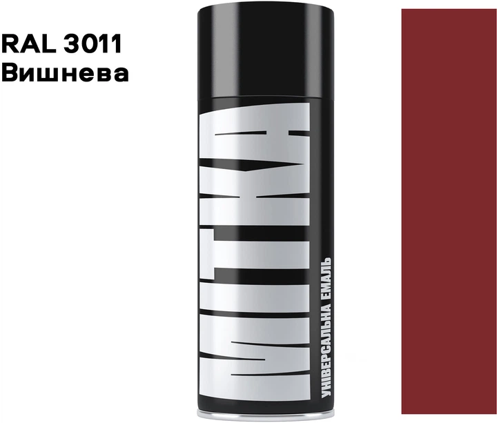 Емаль MITKA Універсальна 3011 400 мл Вишнева (MI3011) - зображення 2