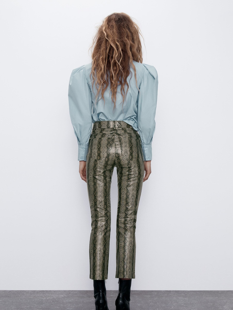 snakeskin pants zara