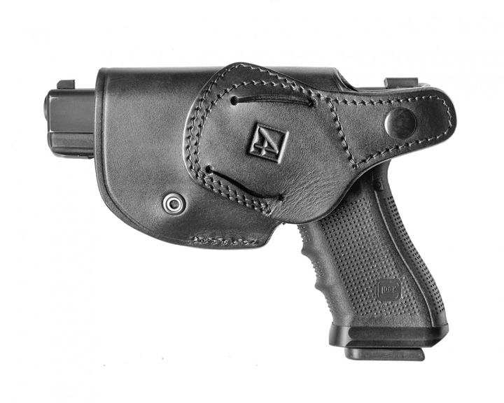 Поясная внутрибрючная кожаная кобура A-LINE для Glock черная (К9) - изображение 2