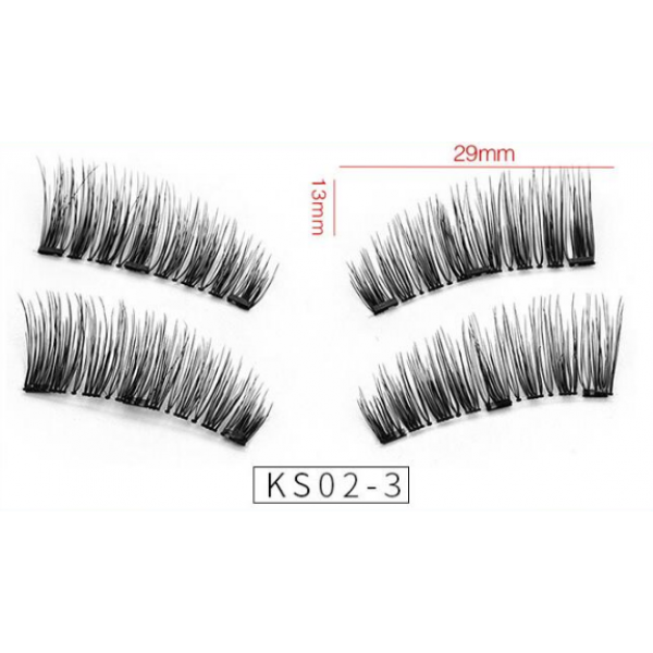 Вії накладні магнітні на 3 магнітах Magnetic Lashes KS02 - Фото 4 Вії накладні магнітні на 3 магнітах Magnetic Lashes KS02 - зображення 4