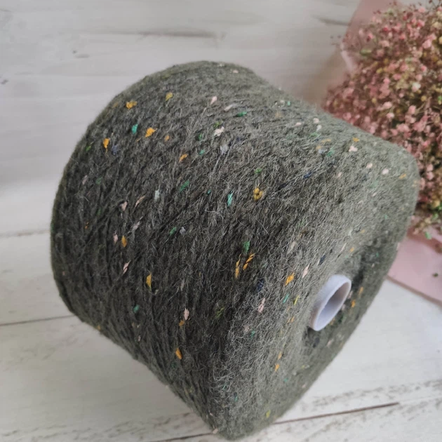 Пряжа альпака твид art. Alpaca Twed 320 м в 100 г темный зеленый - Фото 1 Пряжа альпака твид art. Alpaca Twed 320 м в 100 г темный зеленый - изображение 1