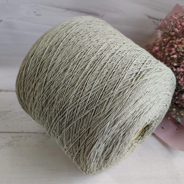 Пряжа шерсть с хлопком Luxury Selection by Rigo art. woolcoton 300 м в 100 г оливковый - изображение 2