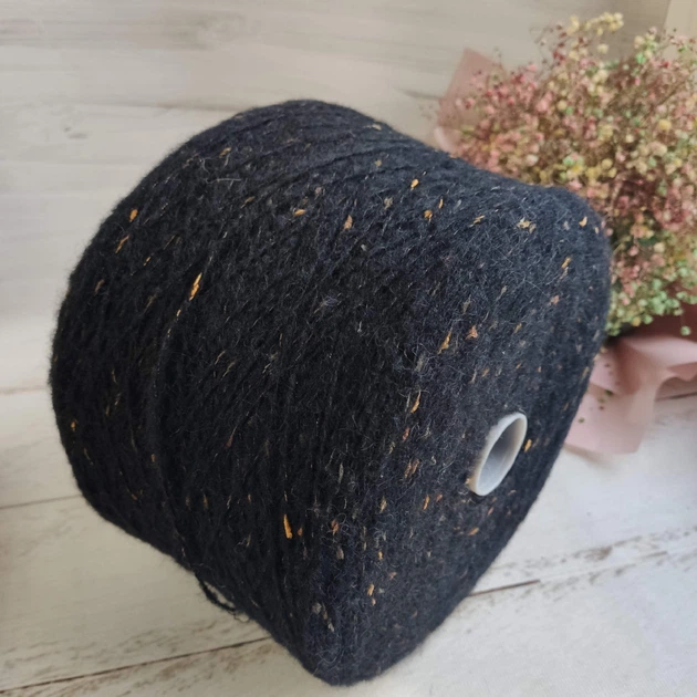 Пряжа альпака твид art. Alpaca Twed 320 м в 100 г черный - изображение 2