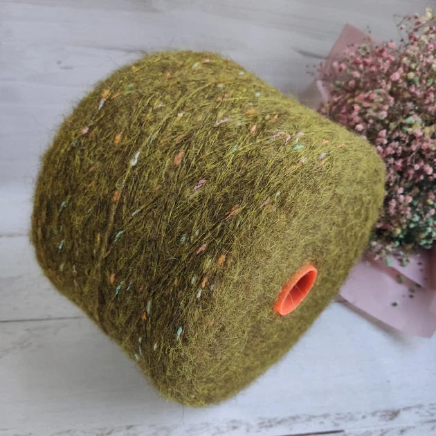 Пряжа альпака твид art. Alpaca Twed 320 м в 100 г теплый зеленый - Фото 2 Пряжа альпака твид art. Alpaca Twed 320 м в 100 г теплый зеленый - изображение 2