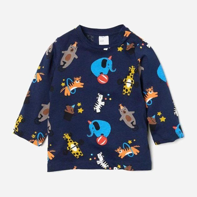 Дитяча футболка з довгим рукавом H&M HOM91028 68 см Синій/Комбінований (Er_2000000323022) - Фото 1 Дитяча футболка з довгим рукавом H&M HOM91028 68 см Синій/Комбінований (Er_2000000323022) - зображення 1