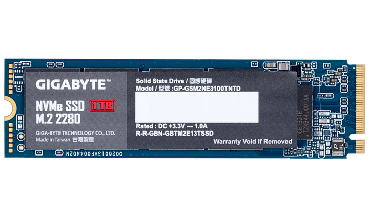 Твердотільний диск M.2 1TB GigaByte NVMe PCI-Express 3.0 x4, NVMe 1.3 (GP-GSM2NE3100TNTD) - Фото 2 Твердотільний диск M.2 1TB GigaByte NVMe PCI-Express 3.0 x4, NVMe 1.3 (GP-GSM2NE3100TNTD) - изображение 2