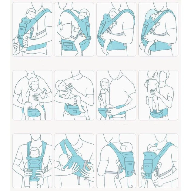 Хіпсит, ерго-рюкзак, BabyCarrier 6в1 М'ятний, тарілка для перших страв Y3, ложка - зображення 2