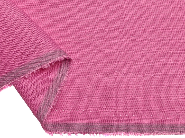 Ткань Лен вискоза 30/70 яркий розовый, пог. м. (л38, 2510004D, к37) - Фото 4 Ткань Лен вискоза 30/70 яркий розовый, пог. м. (л38, 2510004D, к37) - изображение 4