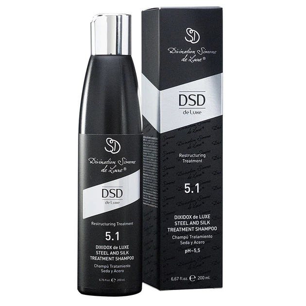 ВІдновлюючий шампунь DSD De Luxe Steel and Silk Treatment Shampoo 5.1 200 мл