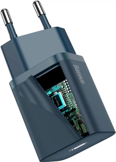 Ładowarka sieciowa Baseus Super Si Quick Charger 1C 20W EU Sets Blue (z kablem) (TZCCSUP-B03) - obraz 6