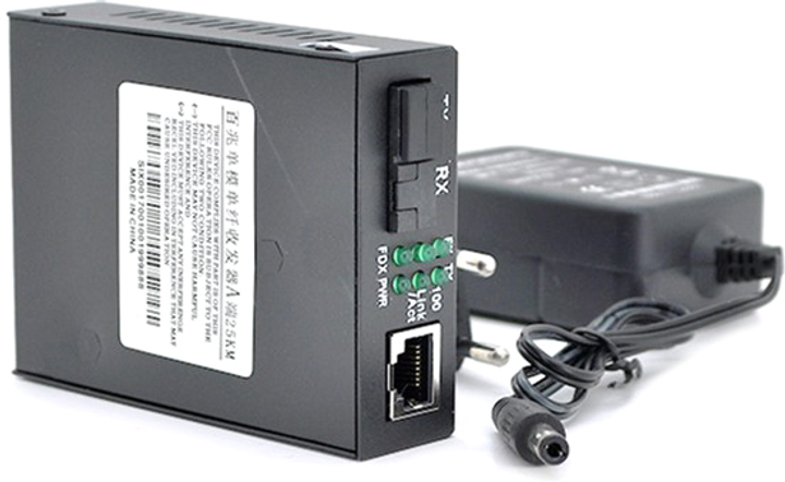 Медиаконвертер Yoso A (IC+113), 1310 WDM одноволоконный Full/Half duplex, SC 25 км (0 +70°C), + блок питания 5В 1A (1310 WDM) - изображение 1