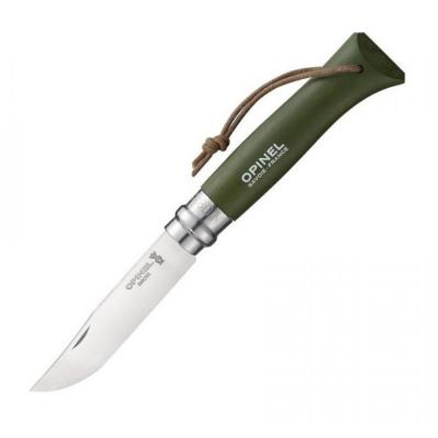 Нож Opinel №8 Inox VRI Trekking зеленый, без упаковки (001703) - изображение 2