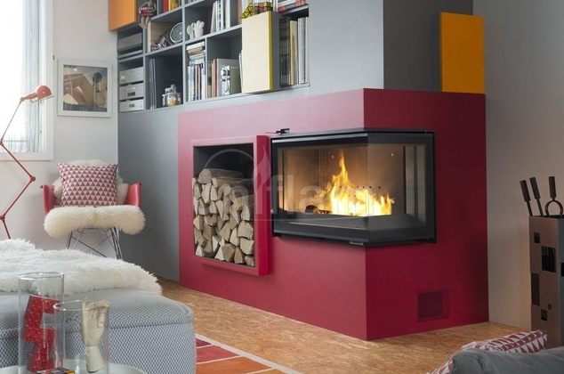 Камінна топка Uniflam 700 Plus Eco з шибером праве скло - изображение 2