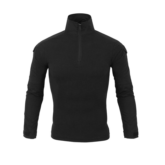 Кофта тактична з довгим рукавом камуфляж Lesko A655 Black 4XL сорочка (F_4256-18497) - зображення 2