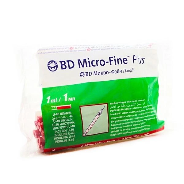 Шприц інсуліновий BD Micro-Fine 1мл U-40 30G - Мікрофайн U-40 - 10шт. - зображення 1
