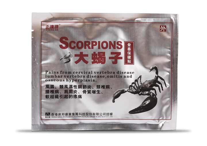 Ортопедический пластырь Zheng Da "Scorpions" обезболивающий и противоревматический со скорпионом (1 шт) - изображение 1