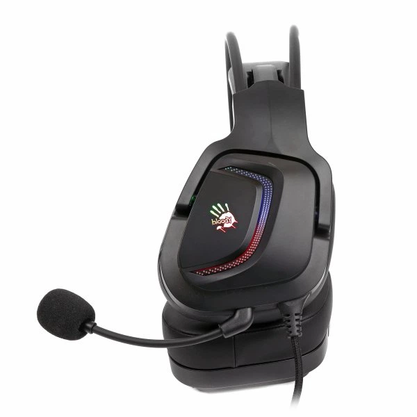 Гарнитура игровая Bloody G575 (Black) с микрофоном, Hi Fi, 7.1 виртуальный звук, RGB подсветка, USB - изображение 2