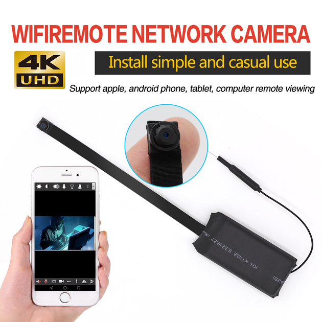 Мини камера WiFi IpCam HD 1080P с выносным объективом на шлейфе и аккумуляторным блоком с возможностью беспрерывной съемки - Фото 6 Мини камера WiFi IpCam HD 1080P с выносным объективом на шлейфе и аккумуляторным блоком с возможностью беспрерывной съемки - изображение 6