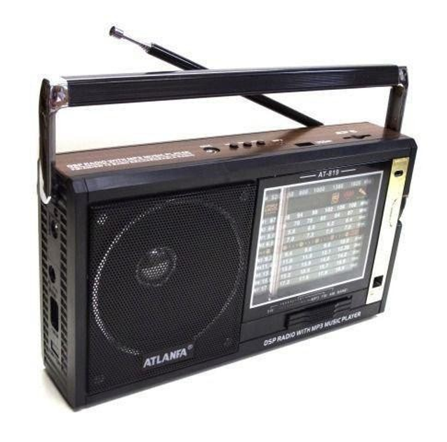 Радиоприемник Atlanfa AT-819, акустическая система с функцией USB+SD Черный (NF005) - изображение 1
