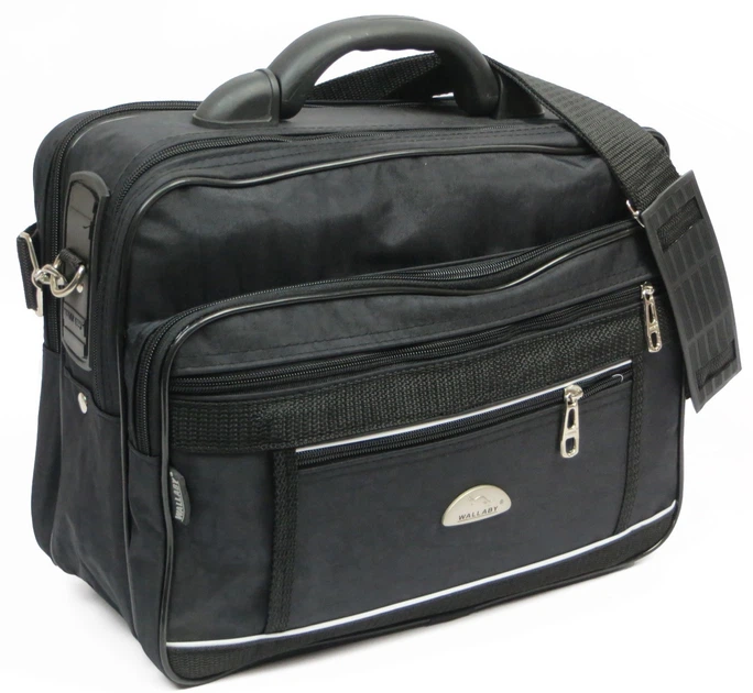 Сумка мужская для документов полу-каркас 36х27,5х14 см Wallaby черная (2513-black) - Фото 2 Сумка мужская для документов полу-каркас 36х27,5х14 см Wallaby черная (2513-black) - изображение 2