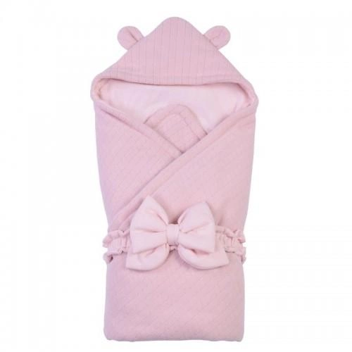 Конверт-ковдра для новонароджених Baby Veres Fleece pink 80х80 см