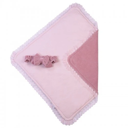 Конверт-ковдра для новонароджених Baby Veres Velour lace Dusty rose 80х80 см 125.06.05 - Фото 3 Конверт-ковдра для новонароджених Baby Veres Velour lace Dusty rose 80х80 см 125.06.05 - зображення 3