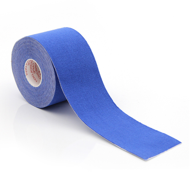 Кінезіо тейп Kinesiology Tape 5см х 5м синій - зображення 1