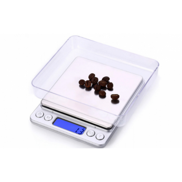 Ювелирные электронные весы с 2-мя чашами от 0.1/2000g серые - Фото 3 Ювелирные электронные весы с 2-мя чашами от 0.1/2000g серые - изображение 3