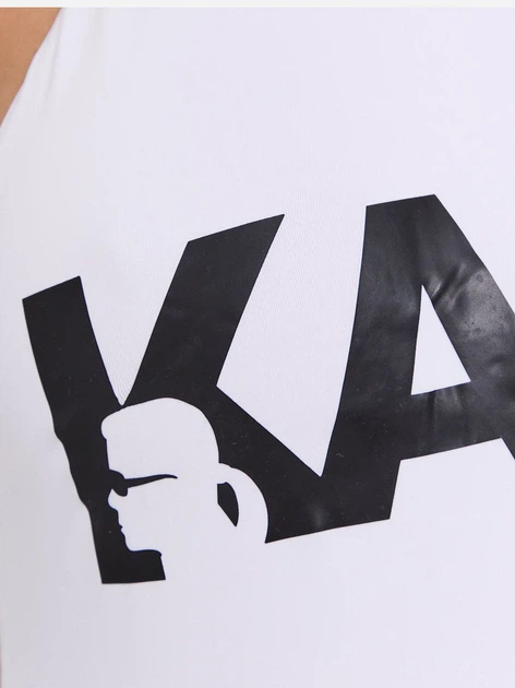 Strój kąpielowy jednoczęściowy damski Karl Lagerfeld KL21WOP03 XS Biały (8051884140261) - obraz 4