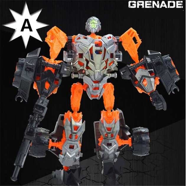 Конструктор робот трансформер "Deformation Warrior: Grenade" 28 см Оранжевый - изображение 6