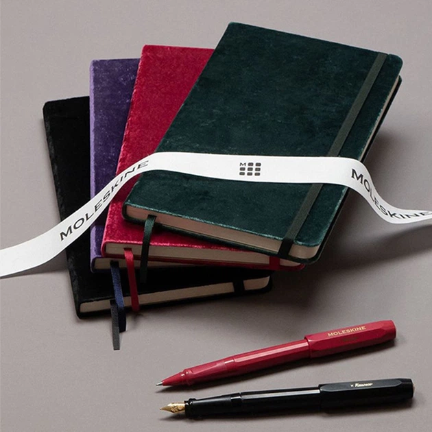 Записник Moleskine Velvet середній лінія червоний+бокс 8056598851298 - изображение 7