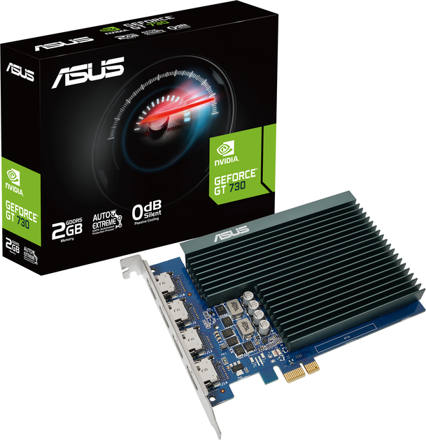 Відеокарта Asus PCI-Ex GeForce GT 730 2048MB GDDR5 (64bit) (902/5010) (4 x HDMI) (GT730-4H-SL-2GD5) - зображення 3