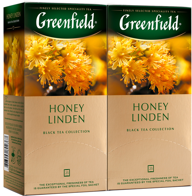 Чай индийский черный пакетированный Greenfield Honey Linden с ароматом ...
