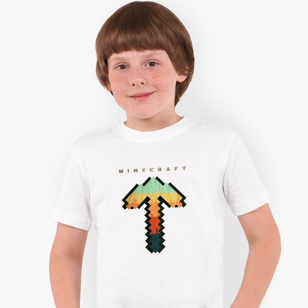 Дитяча футболка МайнКрафт (MineCraft) (9224-1169-2-WT) 122-128 см ...