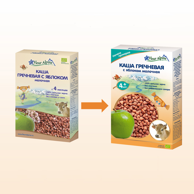 Молочна каша Fleur Alpine Organic гречана з яблуком 200 г (4006303632173) - зображення 3
