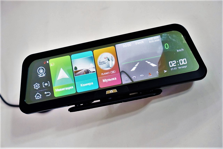 Видеорегистратор на торпеду 10" 4G Sim GPS Android Bluetooth FM передатчик Full HD GF E98 Plus / 4Ядра / 32Gb / 2Gb Ram / с камерой заднего вида - зображення 6