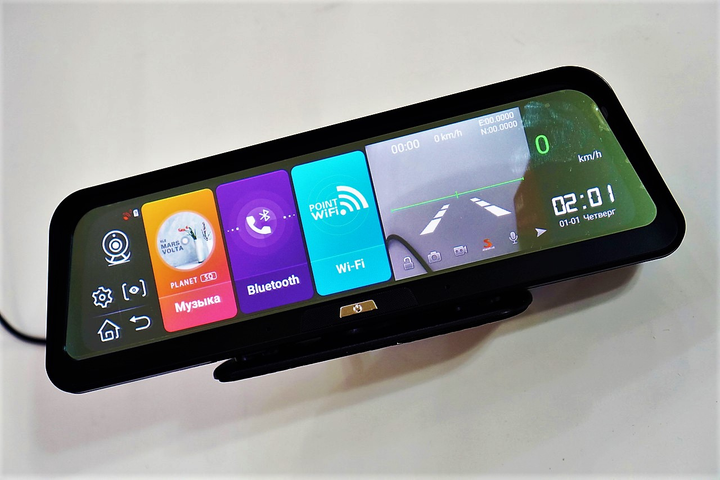 Видеорегистратор на торпеду 10" 4G Sim GPS Android Bluetooth FM передатчик Full HD GF E98 Plus / 4Ядра / 32Gb / 2Gb Ram / с камерой заднего вида - зображення 8